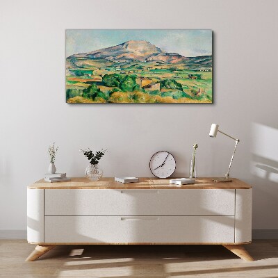 Tableau sur toile Paysage de montagne aux couleurs pastel