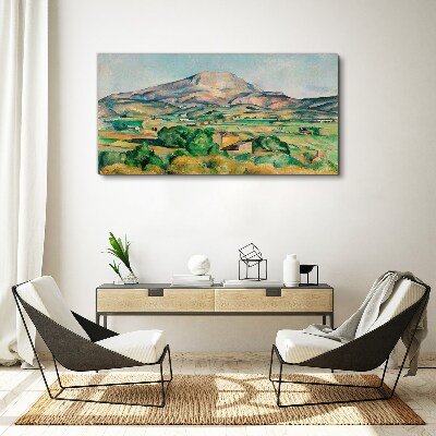 Tableau sur toile Paysage de montagne aux couleurs pastel