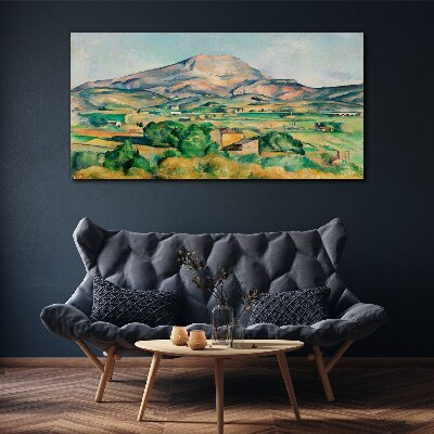 Tableau sur toile Paysage de montagne aux couleurs pastel