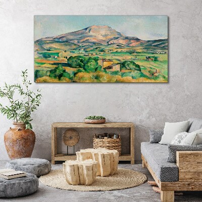 Tableau sur toile Paysage de montagne aux couleurs pastel