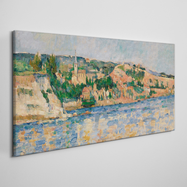 Tableau sur toile Paysage au bord de la rivière