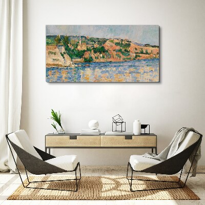 Tableau sur toile Paysage au bord de la rivière