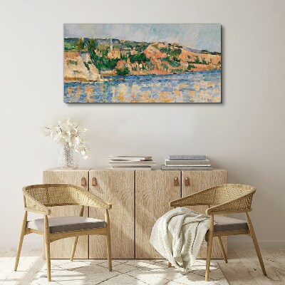 Tableau sur toile Paysage au bord de la rivière