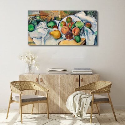 Tableau imprimé sur toile Composition de fruits sur fond blanc