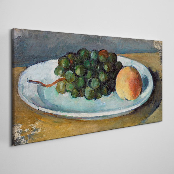 Tableau toile imprimée Composition de fruits dans une assiette