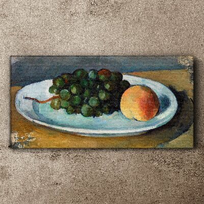 Tableau toile imprimée Composition de fruits dans une assiette
