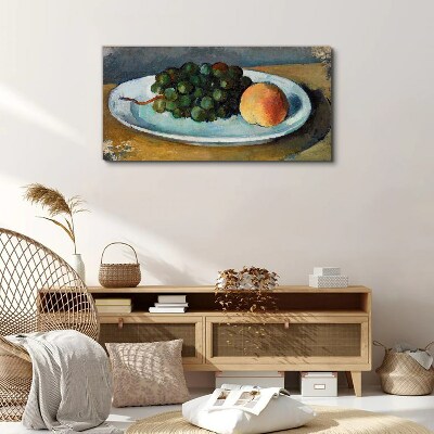 Tableau toile imprimée Composition de fruits dans une assiette