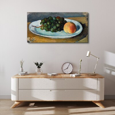 Tableau toile imprimée Composition de fruits dans une assiette
