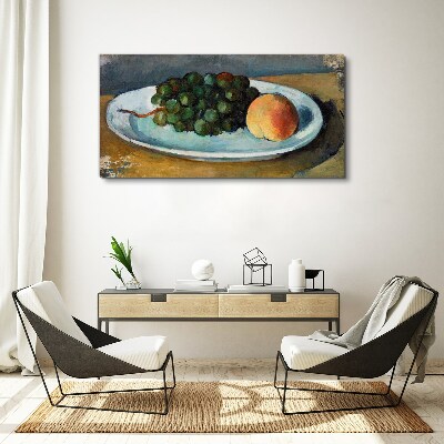 Tableau toile imprimée Composition de fruits dans une assiette