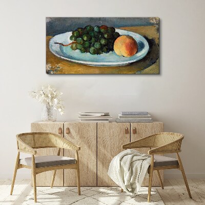Tableau toile imprimée Composition de fruits dans une assiette
