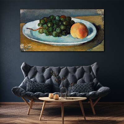 Tableau toile imprimée Composition de fruits dans une assiette