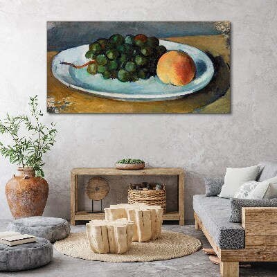 Tableau toile imprimée Composition de fruits dans une assiette