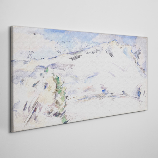 Tableau sur toile Paysage de montagne aux tons pastel