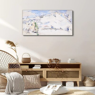 Tableau sur toile Paysage de montagne aux tons pastel
