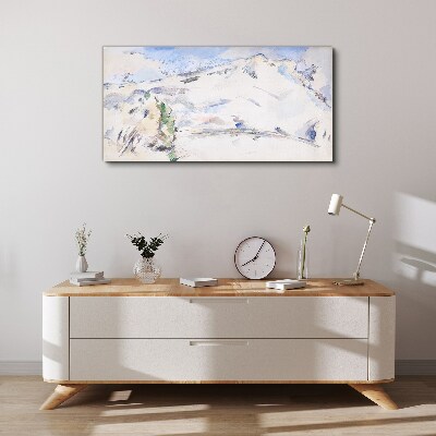 Tableau sur toile Paysage de montagne aux tons pastel