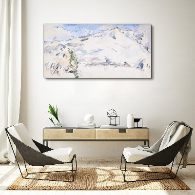 Tableau sur toile Paysage de montagne aux tons pastel