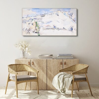 Tableau sur toile Paysage de montagne aux tons pastel