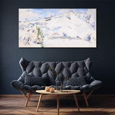 Tableau sur toile Paysage de montagne aux tons pastel