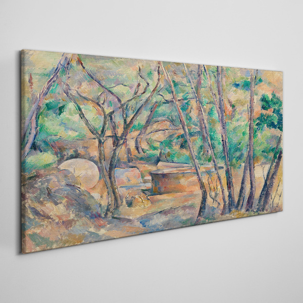 Tableau imprimé sur toile Paysage parmi les arbres
