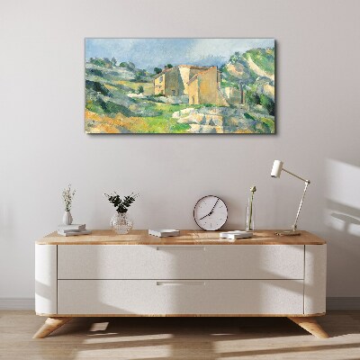 Tableau imprimé sur toile Maisons sur la colline