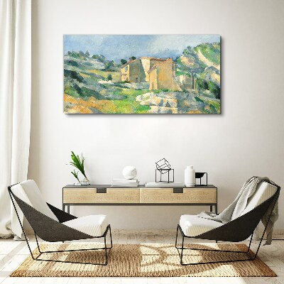 Tableau imprimé sur toile Maisons sur la colline