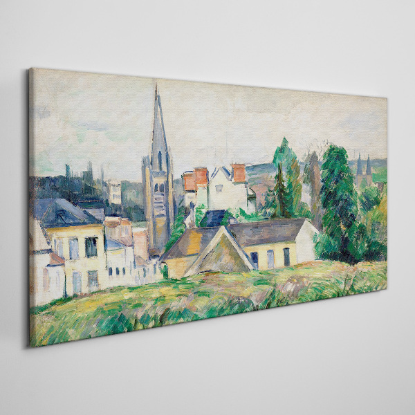 Tableau sur toile Paysage rural avec une église