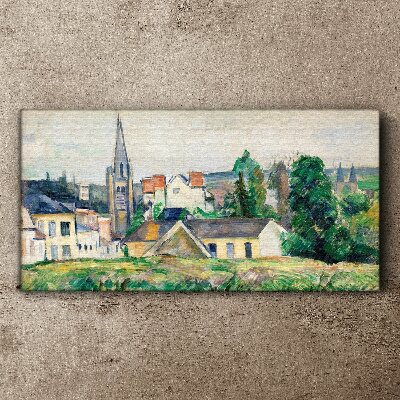 Tableau sur toile Paysage rural avec une église