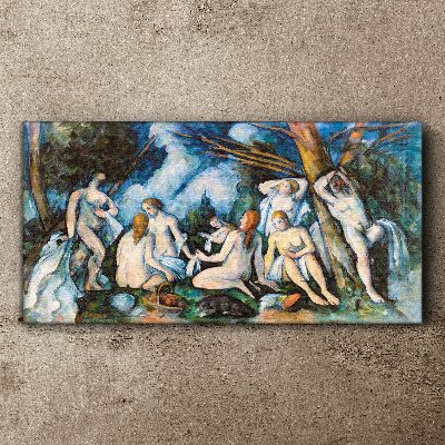 Tableau sur toile pique-nique d'hiver