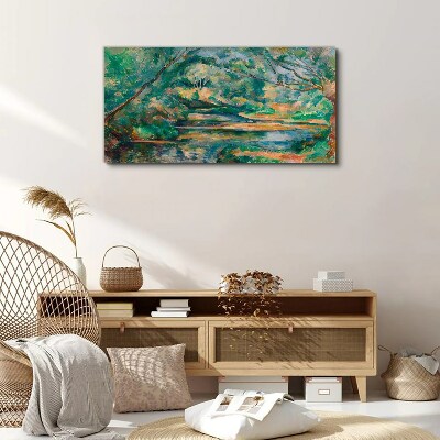 Tableau imprimé sur toile Paysage verdoyant avec une rivière