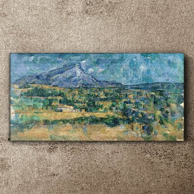 Tableau imprimé sur toile Paysage de montagne aux couleurs pastel