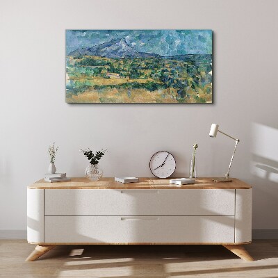 Tableau imprimé sur toile Paysage de montagne aux couleurs pastel
