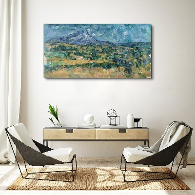 Tableau imprimé sur toile Paysage de montagne aux couleurs pastel