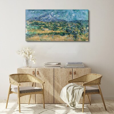 Tableau imprimé sur toile Paysage de montagne aux couleurs pastel