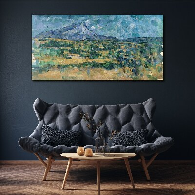 Tableau imprimé sur toile Paysage de montagne aux couleurs pastel