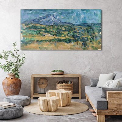 Tableau imprimé sur toile Paysage de montagne aux couleurs pastel