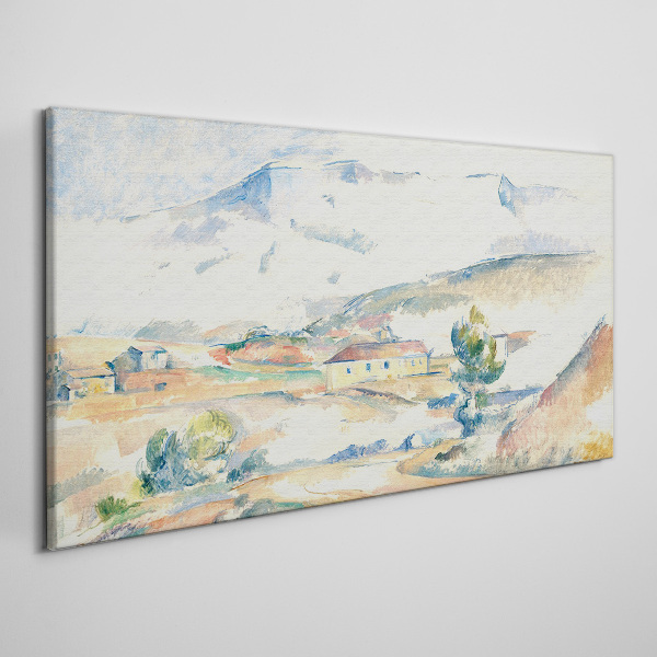 Tableau toile imprimée Paysage de montagne aux tons pastel
