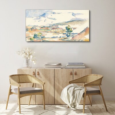 Tableau toile imprimée Paysage de montagne aux tons pastel