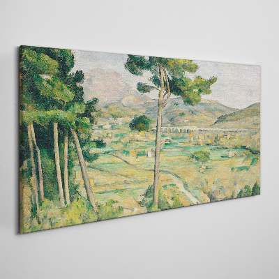 Tableau sur toile Paysage avec des arbres