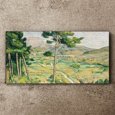 Tableau sur toile Paysage avec des arbres
