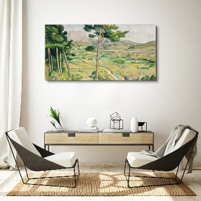 Tableau sur toile Paysage avec des arbres