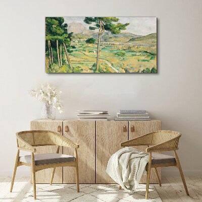 Tableau sur toile Paysage avec des arbres