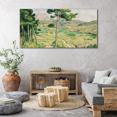Tableau sur toile Paysage avec des arbres