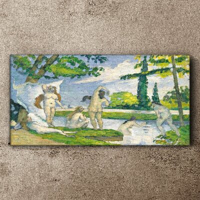 Tableau toile imprimée Un après-midi d'été au bord de la rivière