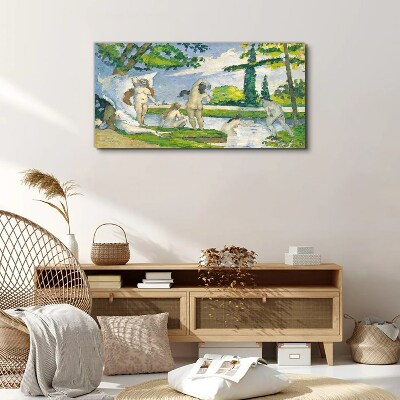 Tableau toile imprimée Un après-midi d'été au bord de la rivière