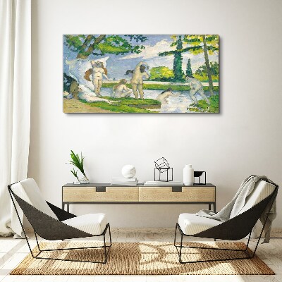 Tableau toile imprimée Un après-midi d'été au bord de la rivière