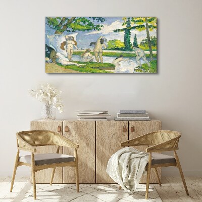 Tableau toile imprimée Un après-midi d'été au bord de la rivière