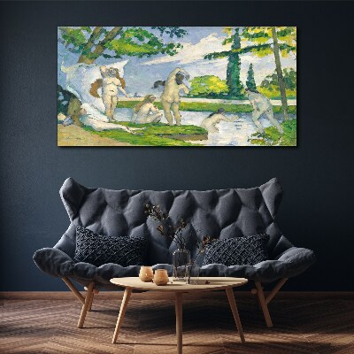 Tableau toile imprimée Un après-midi d'été au bord de la rivière