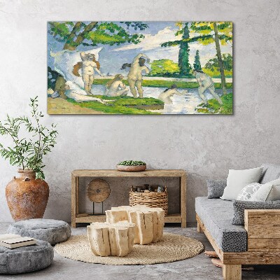 Tableau toile imprimée Un après-midi d'été au bord de la rivière