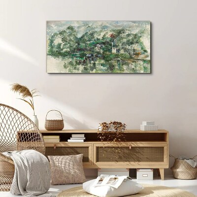 Tableau toile imprimée Un paysage paisible au bord de l'eau