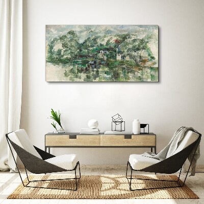 Tableau toile imprimée Un paysage paisible au bord de l'eau